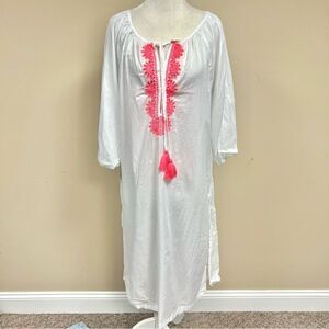 J Crew embroidered tunic/ beach coverup.  XS